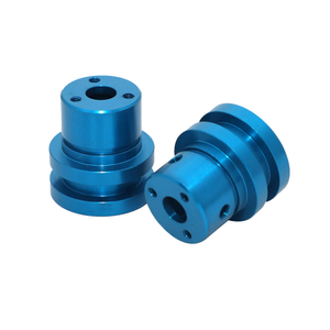 China Low Cost Customized Aluminum Alloy CNC Machining Products with Blue Anodizing