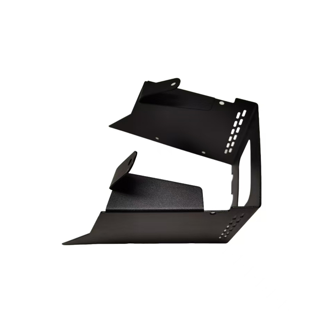 Cold Rolled Steel Sheet Metal Router Cover with Powder Coat Black Textured Semi-gloss Surface