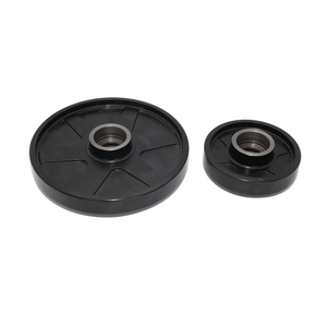 Customized Gray Iron Casted Wheels with Black E-coating Used on Lawn Mower