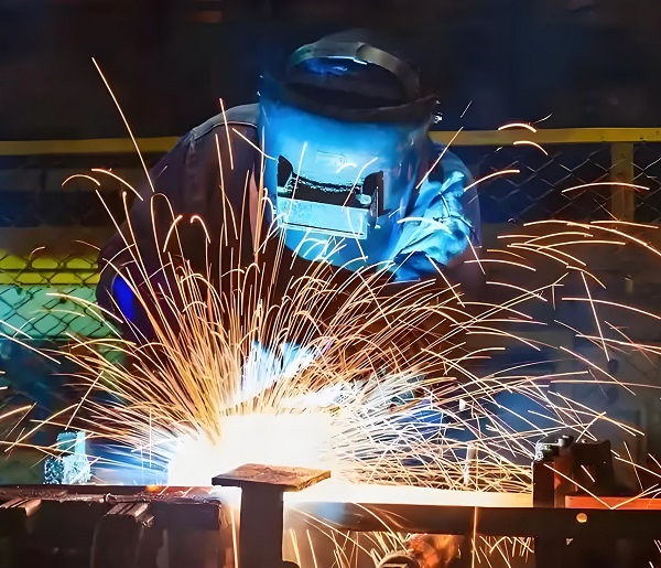 baluktot at welded na pagpupulong ng bakal