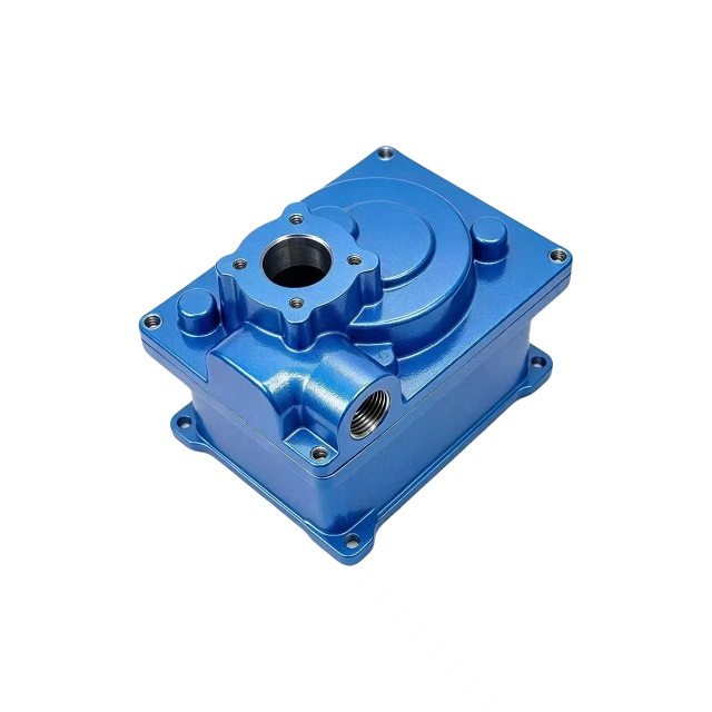 Blue Powder Coating Aluminum Alloy Die Casting Parts for Motor